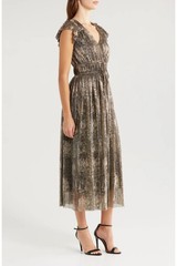 Moon River Pleated Maxi Dress Size M NWT