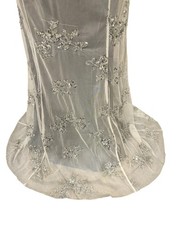 Elegant Slate/Light Grey Backless Dress Detailed w/Sequins BRAND NEW NEVER WORN