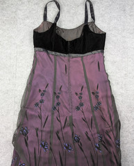 Vintage Morgan & Co Dress Womens 11/12 Empire Waist 90s Whimsigoth Dark Romantic