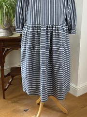 Outstanding £129 Masai ‘Octala’ Blue/Grey White Stripe Stretch Cotton Midi XL