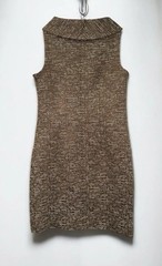 Michael Kors Gold Metallic Tweed Sheath Dress Size 2 Sleeveless Chic Classic EUC
