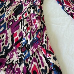 Zara Womens Multicolor Surplice Neck Geometric Print Hi Low Mini Dress Size M