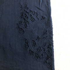 ASTR the Label Womens Linen Blend Marlena Slip Dress Size XS Blue Eyelet Lined