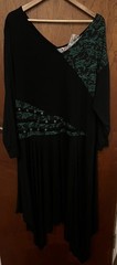 Joe Browns BNWT black & green asymmetric dress size 24 with button detail