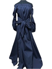 Stunning Scanlan Theodore Navy Off Shoulder Maxi Dress Tie Front Dress Size 8