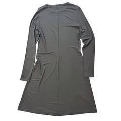Vince Soft Draped Olive Long-Sleeve Midi Dress Rayon-blend Stretch Soft – Medium