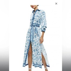 NWT Alice + Olivia Tanika Maxi Shirt Dress Small
