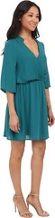 Brigitte Bailey 240016 Womens Solid Fit & Flare Dress Emerald Green Size Small