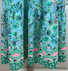 Lilly Pulitzer Martine Dress Size L Mosaic Shells Turtles Lined NWOT
