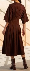 NWT~Cord Studios Darted Dress Maroon Size M/L Silk Blend $237