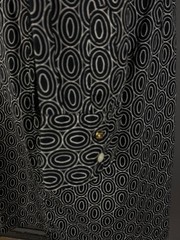 0039 Italy Black/White Patterned Button Down Shirt Dress Women&rsquo;s Size 2XL