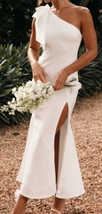 Petal And Pup One Shoulder Elegant Dress Especial For Bride Shower Size S-M-XL