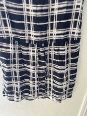 Carlson Dress Drawstring Pullover Tie-dye Style 100% Linen SizeXL