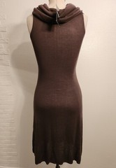 Vertigo Paris Brown Knit Sleeveless Cowl Neck Dress Size Xs