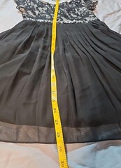 Speechless Junior Dress Size 12 Black Floral Lace Short Sleeve Side Zip Closure
