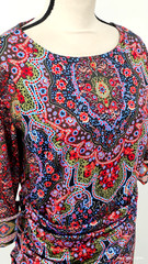 NEW $179 Gretchen Scott Jersey Corset Dress Pleasantly Paisley Goddess Large