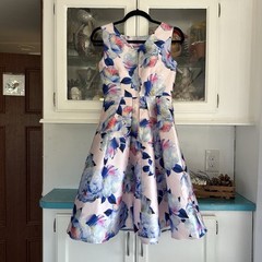 CHI CHI LONDON Floral Fit & Flare Cocktail Dress UK Size 6 US S (2-4) Sleeveless