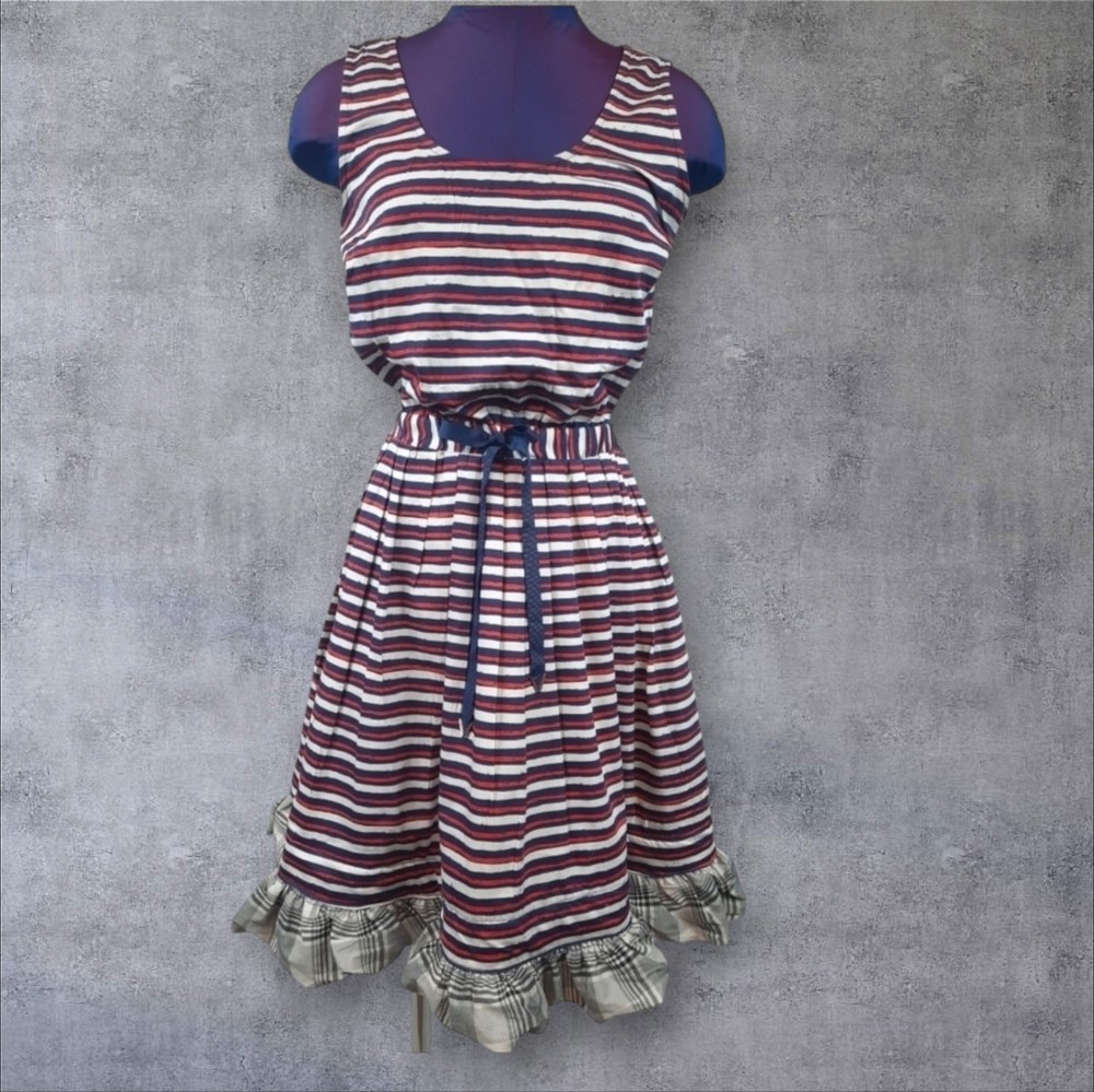 Maison Jules Customized Ruffle A-Line Patriotic Dress Size Large Women&rsquo;s W59