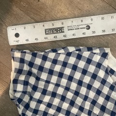 CASEY/CASEY Blue + White Gingham Checkered Dress Gathered Full Skirt SZ XL