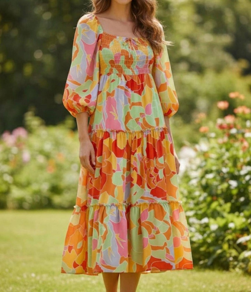 Sundayup Easy Does It Floral Dress Size M
