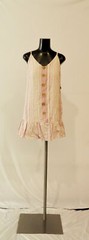 As U Wish Junior&rsquo;s Striped Linen Drop Waist Dress EJ2 Rose Ivory Small