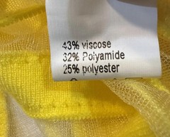 Sunfere Ribbed Pointelle Cutout Bright Yellow Maxi Dress Size S Resortwear BOHO