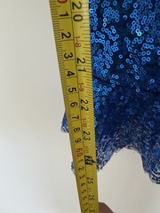 LUCY IN THE SKY Women Royal Blue Sequin Lace-Up Back Mini Dress Sz SMALL