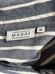 Outstanding £129 Masai ‘Octala’ Blue/Grey White Stripe Stretch Cotton Midi XL