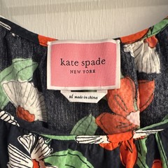 Kate Spade New York XL Black Floral Puff Sleeve Shift Dress Cotton Woven