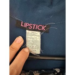 Lipstick Sleeveless Button-Front Tunic Dress in Navy and Zigzag Multi Print