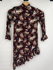 Walter Baker Gayle Asymmetrical Floral Dress Long Sleeve NWT Women&rsquo;s 4