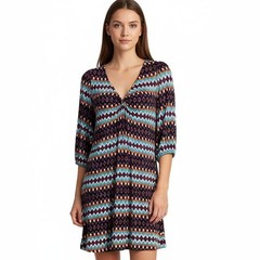 Isle Apparel Tunic Dress M Multicolor Mini Southwestern Geometric Boho Indie