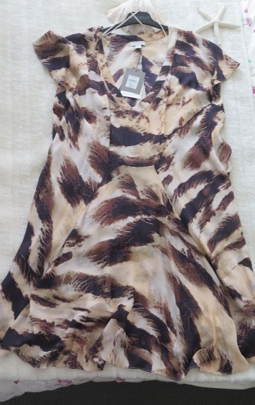 Witchery 12 AUS Medium 100% Silk Snake Dress RRP $189.95 Dry Clean or Hand Wash