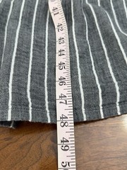 Quince 100% Organic Cotton Gauze Tiered Maxi Dress Sm Gray Stripe Summer Travel