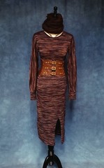 JUST Female Brown Space Dye Long Sleeve Sweater Dress L NWTs