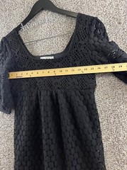 Solitaire by Ravi Khosla Shift Dress Women&rsquo;s Size M Crochet Dress 3/4 Sleeve