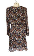 Beige by eci Multicolor Sheath Dress with Size 12P blue orange gold