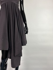 Celine Asymmetrical Sleeveless Belted Pleated Corset Dress Size S