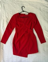 LIKELY Dani Tuxedo Mini Dress Scarlet Red Size 4