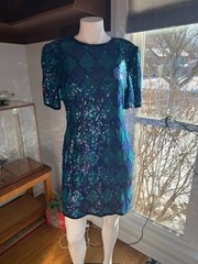 Creative Creations Blue/Purple Sequin Woman&rsquo;s Dress Size 12