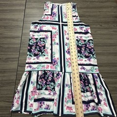Lovers + Friends Womens Dress M White Blue Floral Mini Ruffle Beachy Girly Date