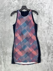 Smartwool Tank Dress Women&rsquo;s SMALL Athletic Merino Wool Blend Side Panels Navy