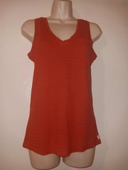 Toad & Co Organic Cotton Hemp Grom Tank Top Pockets Size XS Brick