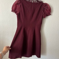 Reformation x Kacey Musgraves Bunny Wool Blend Mini Dress Plum Size 2