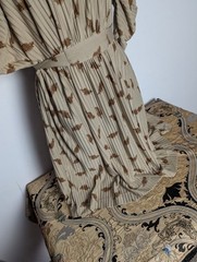 NUMPH Beige Leafs Pattern Pleated Belted Dress Tunic size 14