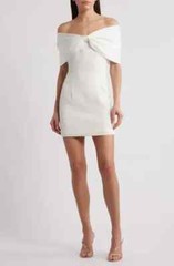 Sonya Moda White Belluno Off the Shoulder Minidress Size XL $348