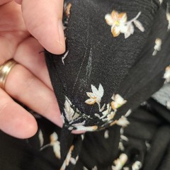 RUE21 Mini Dress Womens M Black Multi Floral Ditzy Cottagecore Dark Boho Summer