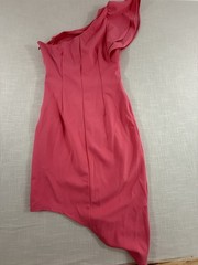 BTFBM One Shoulder Cocktail Wrap Ruffle Dress Sz M NWT. See Pics. Side Zip. H77