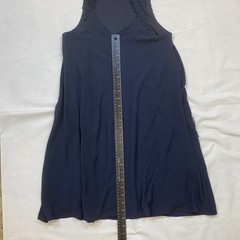 Altar&rsquo;d State Small Navy Mock Neck Lace Trim Dress Open Back Fit Flare Mini