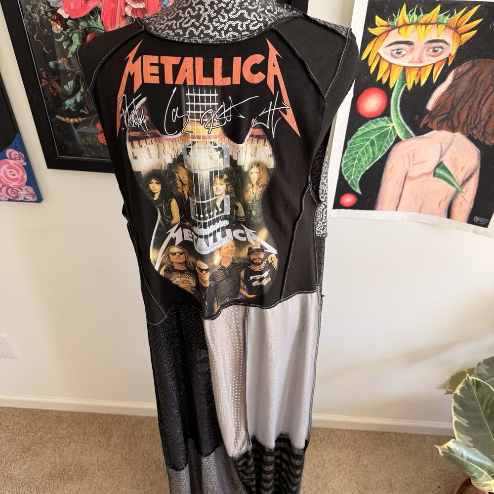 Styles Ever After Handmade Patchwork L Maxi Duster Metallica Art To Wear Unique